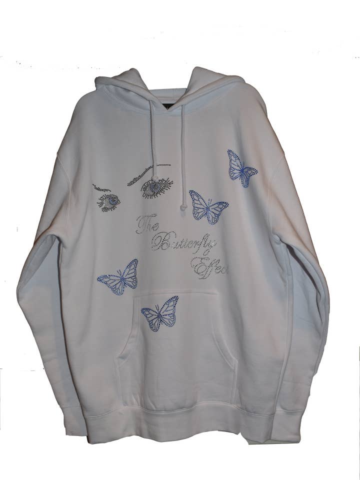 API THE LABEL – Großhandel Hoodie – Damen – Schwerer Strass-Hoodie „The Butterfly Effect“