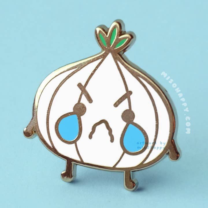 "Crybaby Onion (White)" Enamel Pin for wholesale by MIS0HAPPY