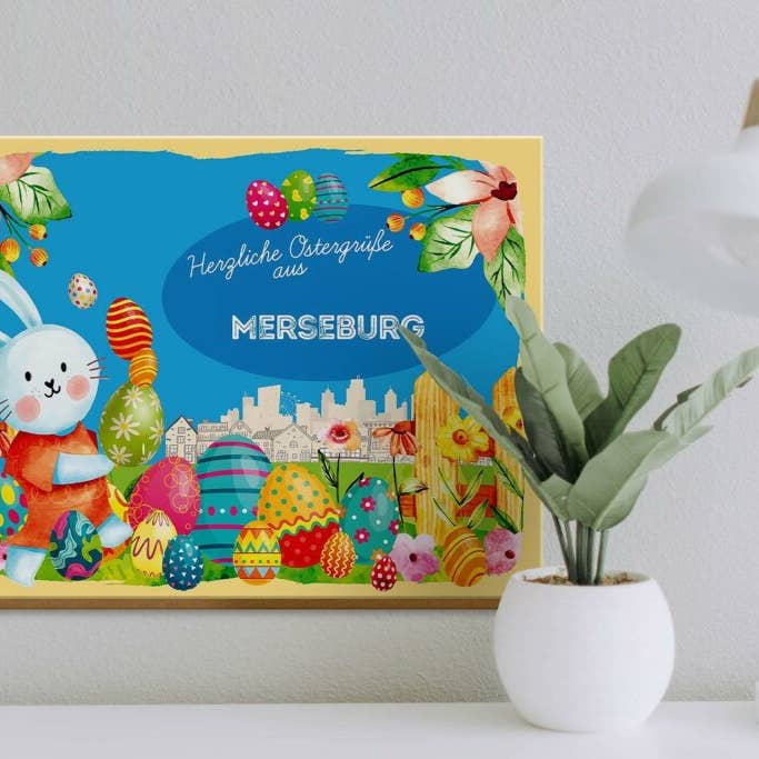 Femer - Wholesale Sign - Merseburg wooden Easter greetings 40 x 30 cm gift decoration3