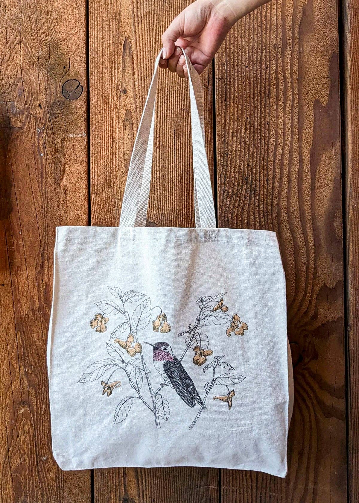 Porchlight Press Letterpress - Wholesale Tote Bag - Women's - Tote Bag: Anna's Hummingbird1