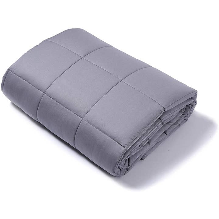 Grey GSLE Weighted Blanket/Throw Glass Beads with Free Tote Bag for wholesale on Faire