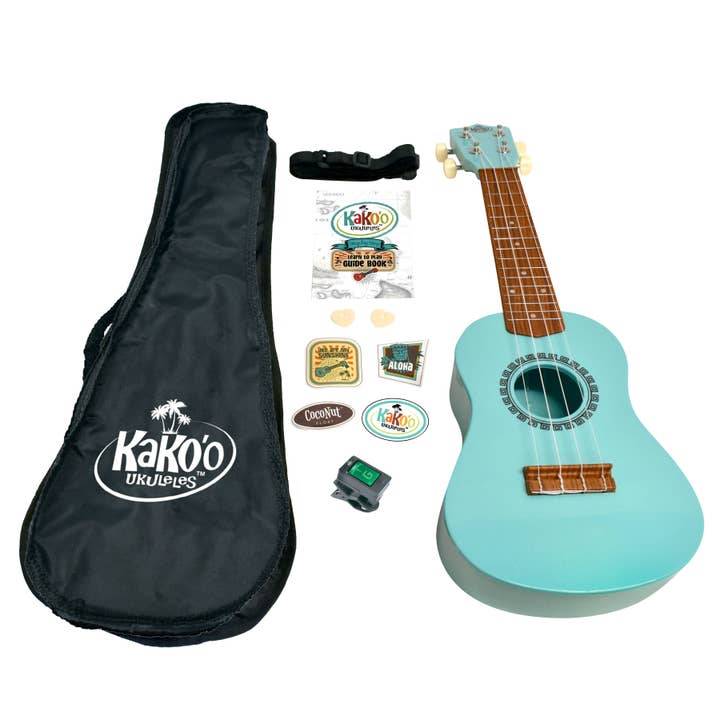 Kako'o Music - Ukulélé vert mousse de mer (pack solide) pour la vente par Blue Canoe Brands Inc