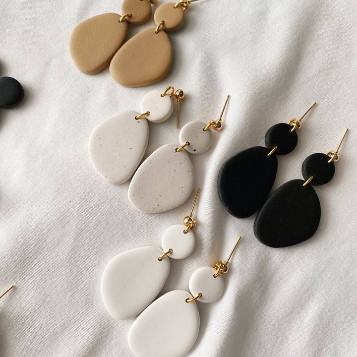 SageClayCo - Wholesale Dangle Earrings - Selma | The Timeless Collection | Handmade Polymer Clay Earr