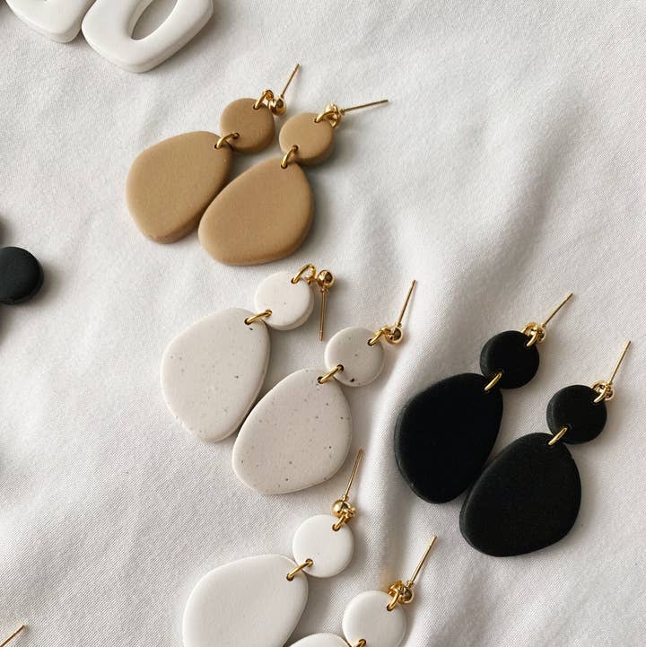 SageClayCo - Wholesale Dangle Earrings - Selma | The Timeless Collection | Handmade Polymer Clay Earr4