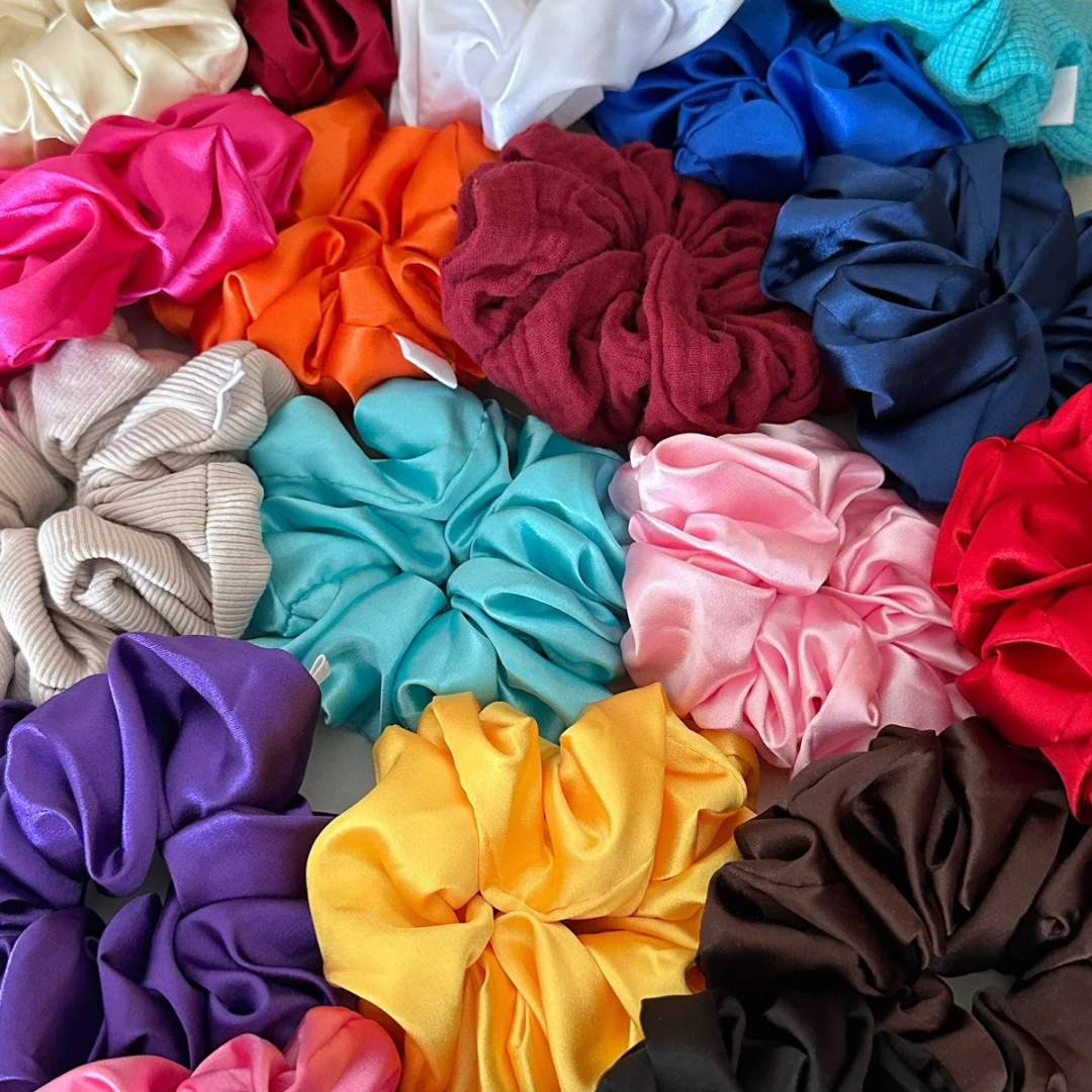 Poppet Locks - Wholesale Scrunchie - Women’s - Brown XL Satin Scrunchie2