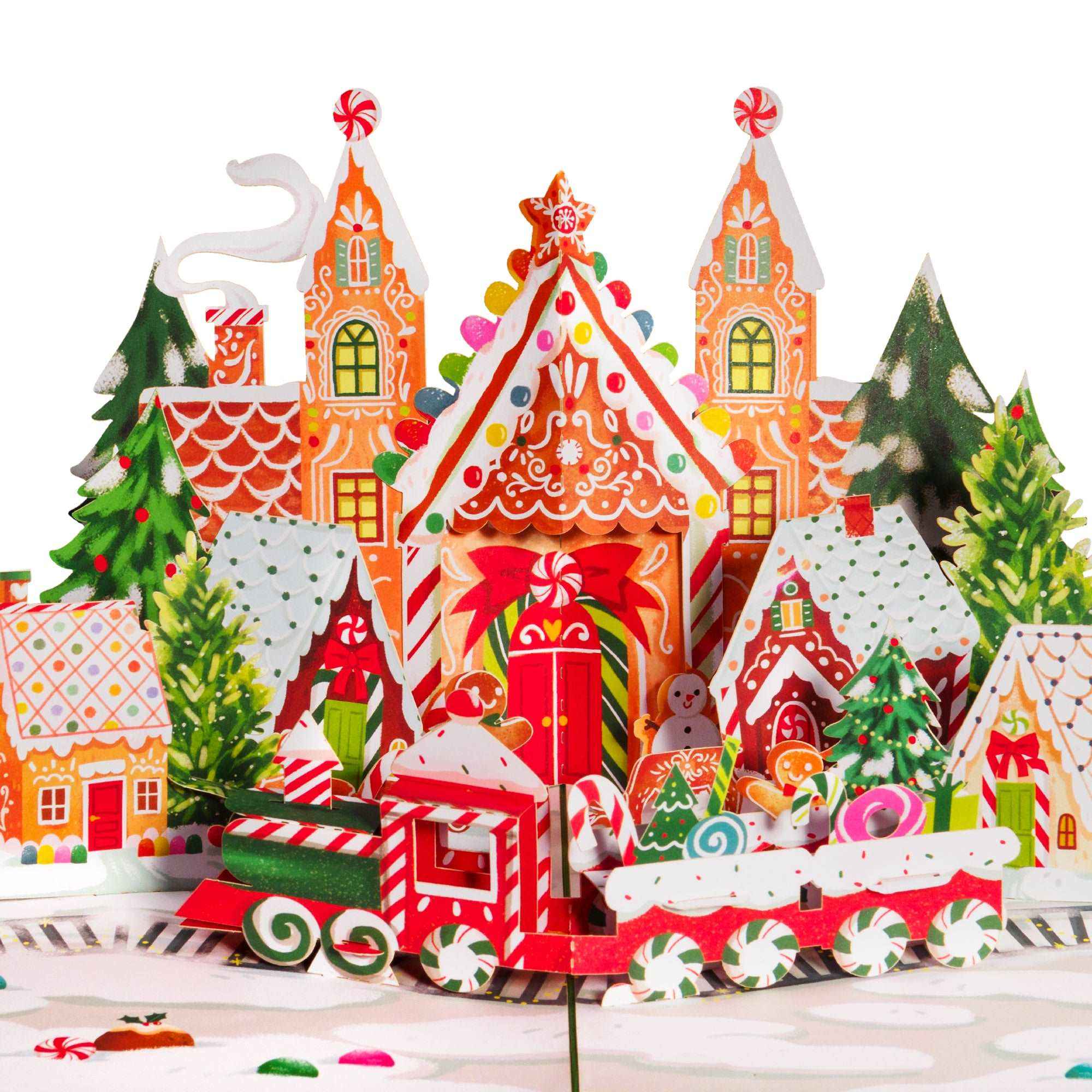Paper Love - Wholesale Christmas Card - Gingerbread Town Pop Up Card0