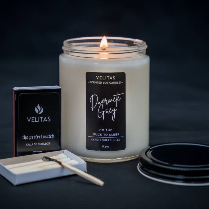 Velitas - Wholesale Jar/Filled Candle - DUÉRMETE GÜEY2