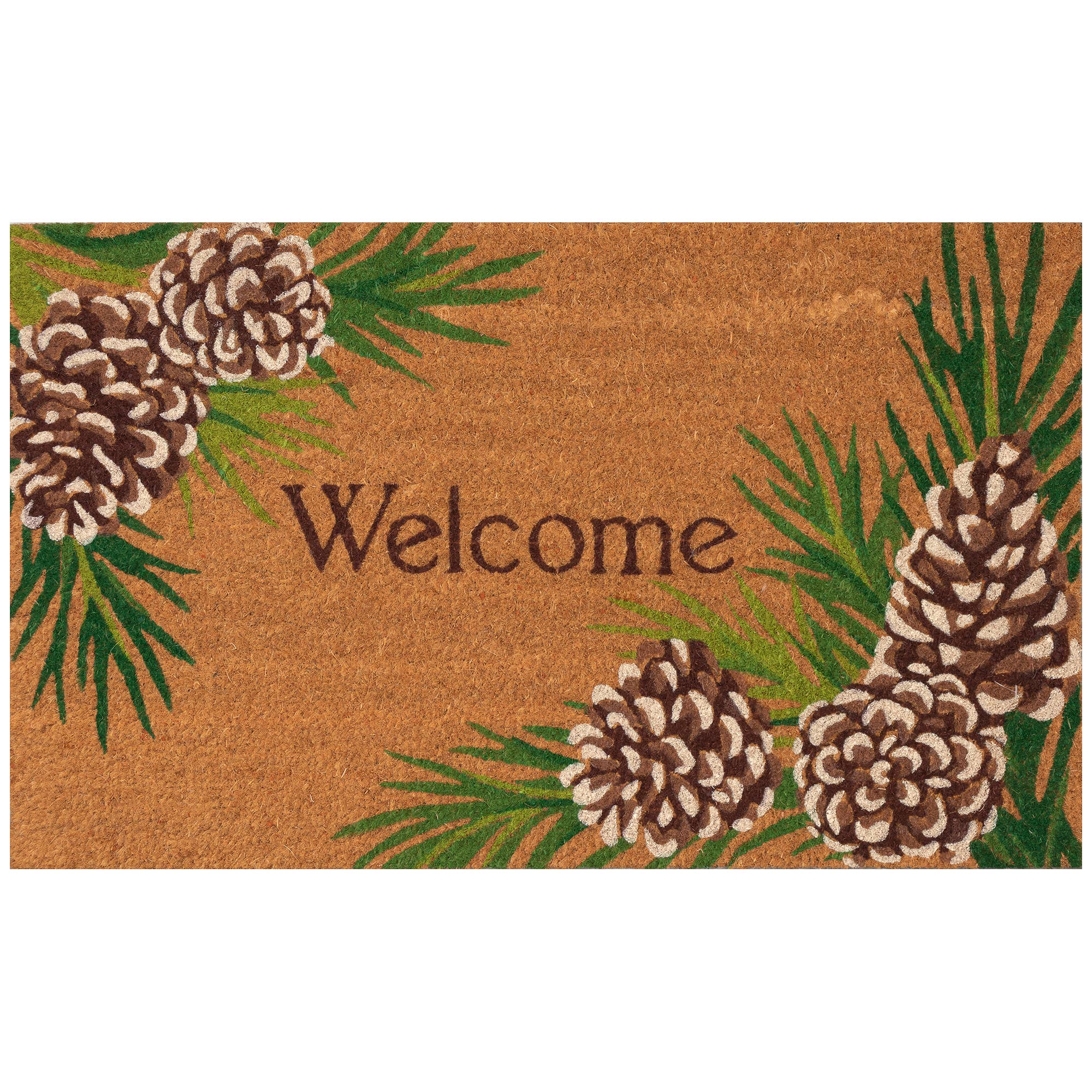 Natura Pinecone Border Outdoor Mat Natural for wholesale on Faire1