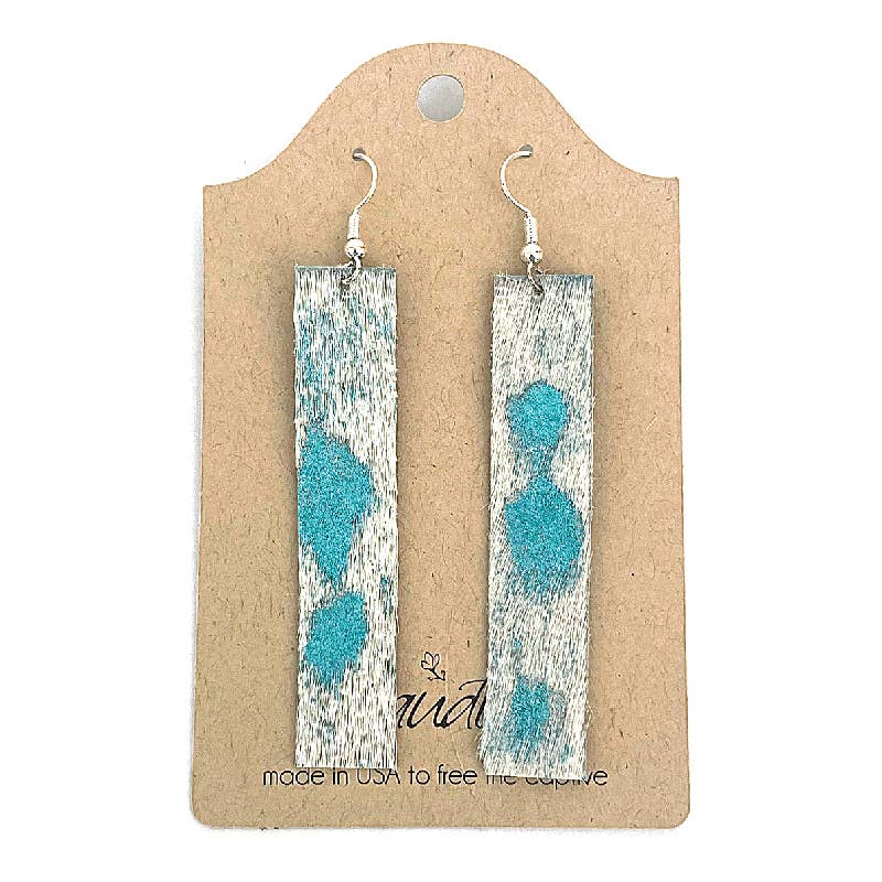 Beaudin Wholesale – wholesale Dangle earrings – Kit Kat Bar Earrings In Hair on Hide (Pre Made)3