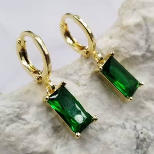 Green Crystal Gemstone Earrings for wholesale by The Pretty Jewellery