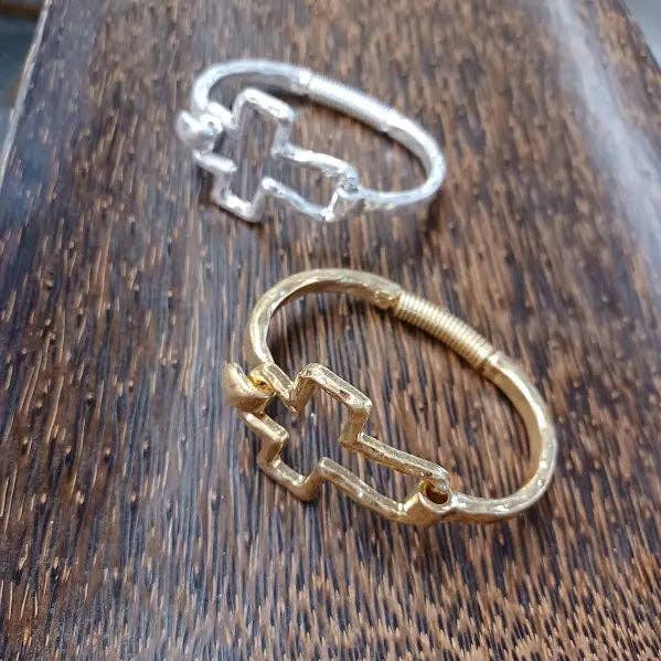 Paco Designs - Wholesale Cuff Bracelet - Beautiful Cross Cuff Bracelet Gold or Silver4