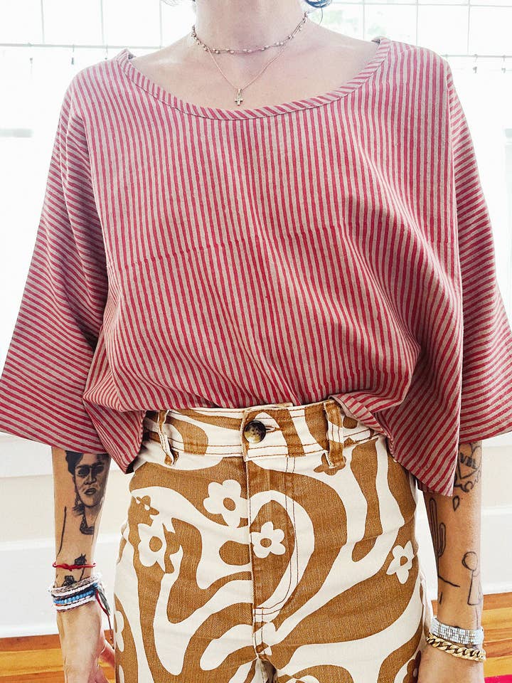 PO-EM - Wholesale Blouse - Women's - The Maker Top Blouse in Berryfield1