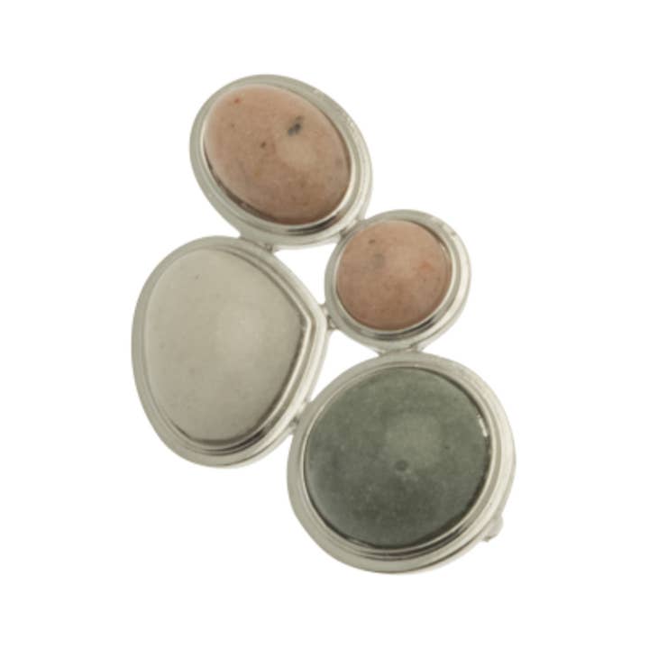 Multicolour Stone Resin Brooch for wholesale by Miss Milly Limited