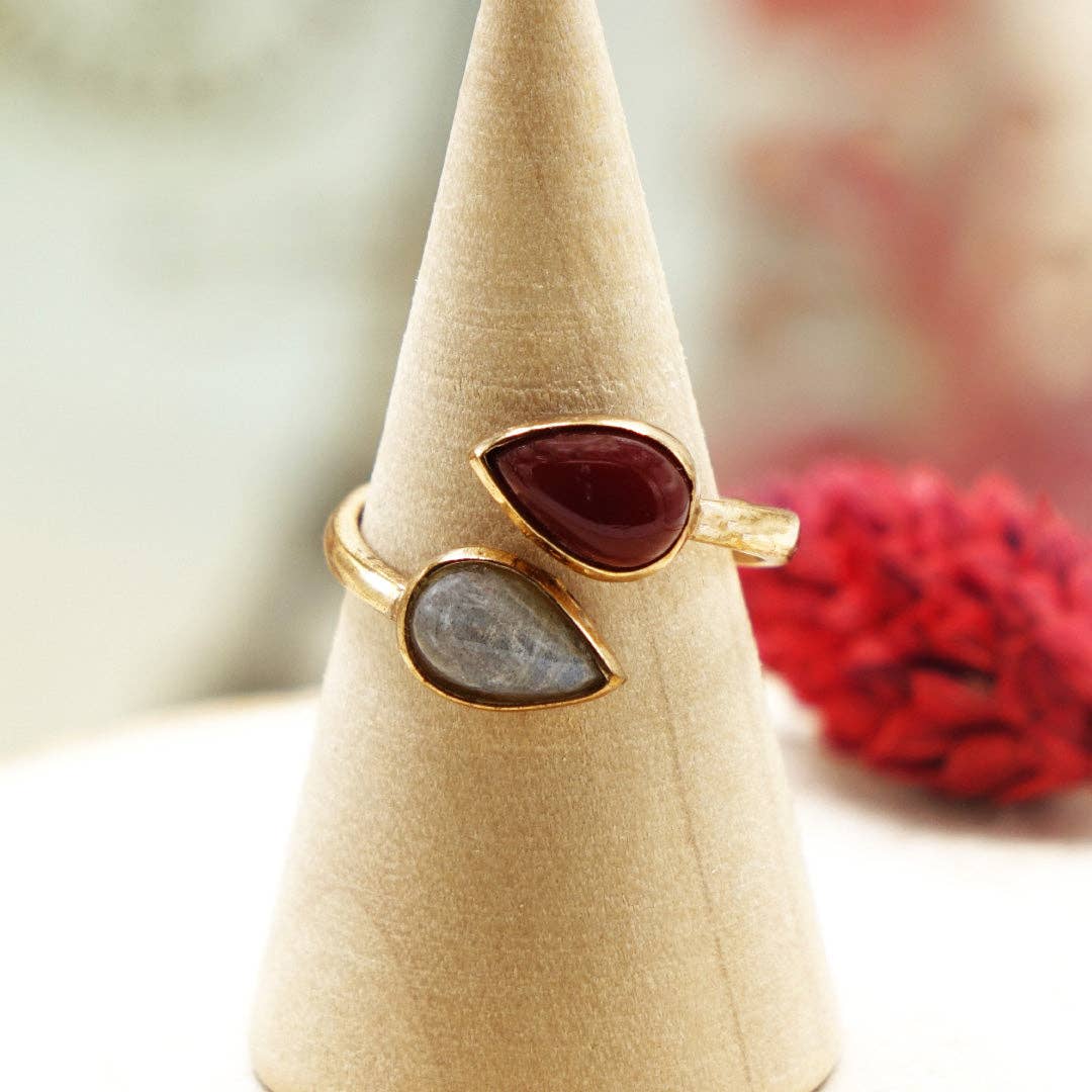 Verna Artisan Works – wholesale Cocktail/statement ring – Handmade Adjustable Gemstone Rings2