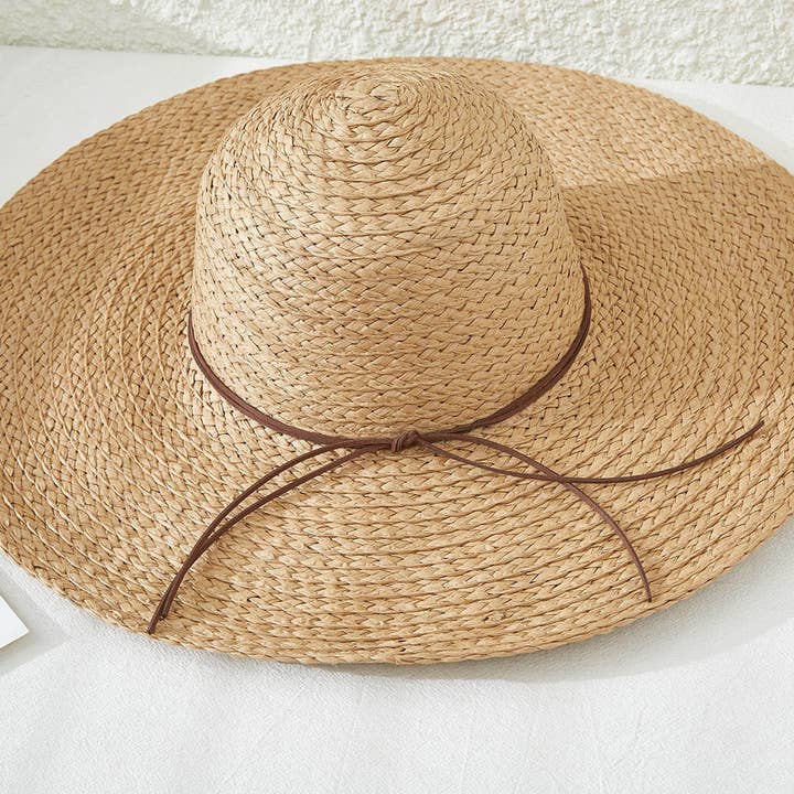Suzie Q USA - Wholesale Straw Hat - Women's - Solid Color Floppy Straw Hat