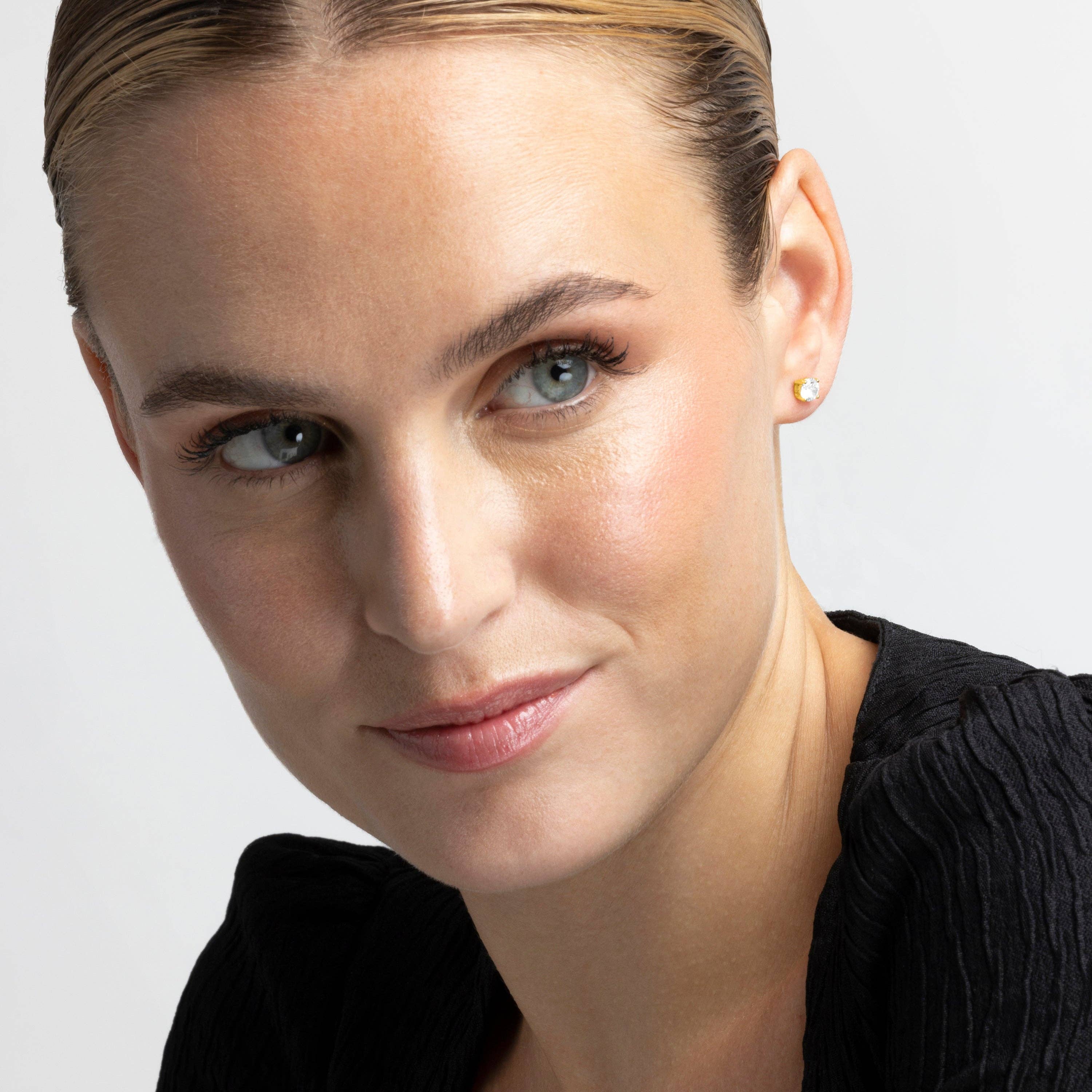 Luxenter - Wholesale Stud/Post Earrings - Pendientes de Plata de Ley 925 con Circonita Brillante acabados en rodio - Básico2