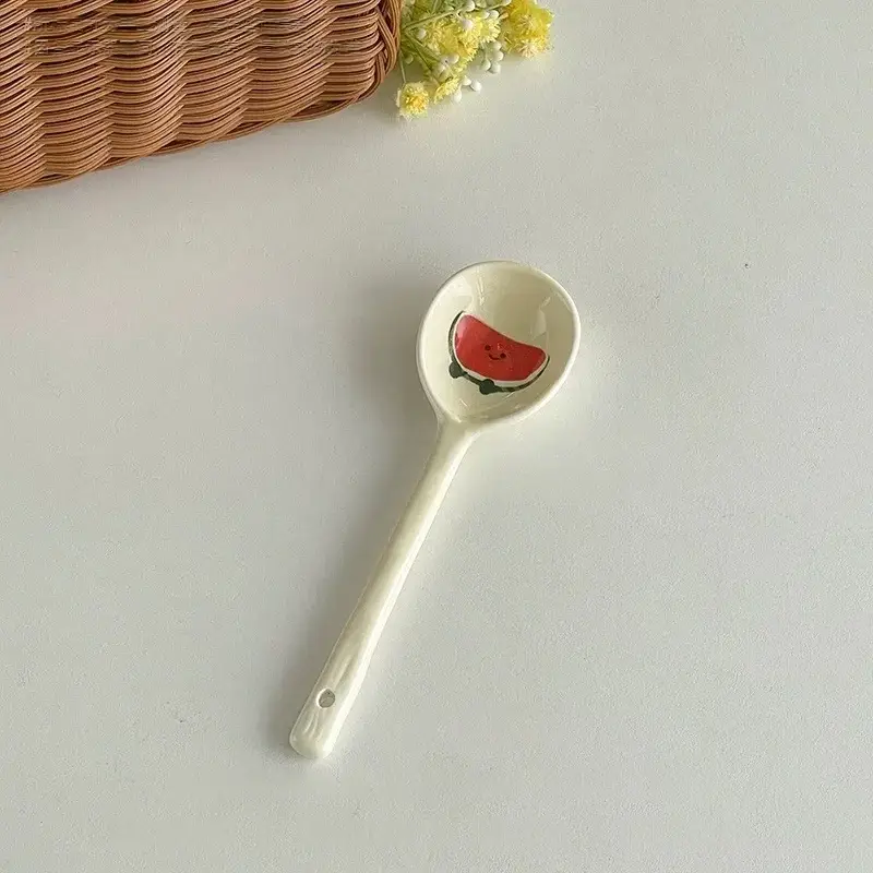 Otterware - Wholesale Kitchen Spoon - Kawaii Hand-Painted Ceramic Fruit & Pastry Spoons0