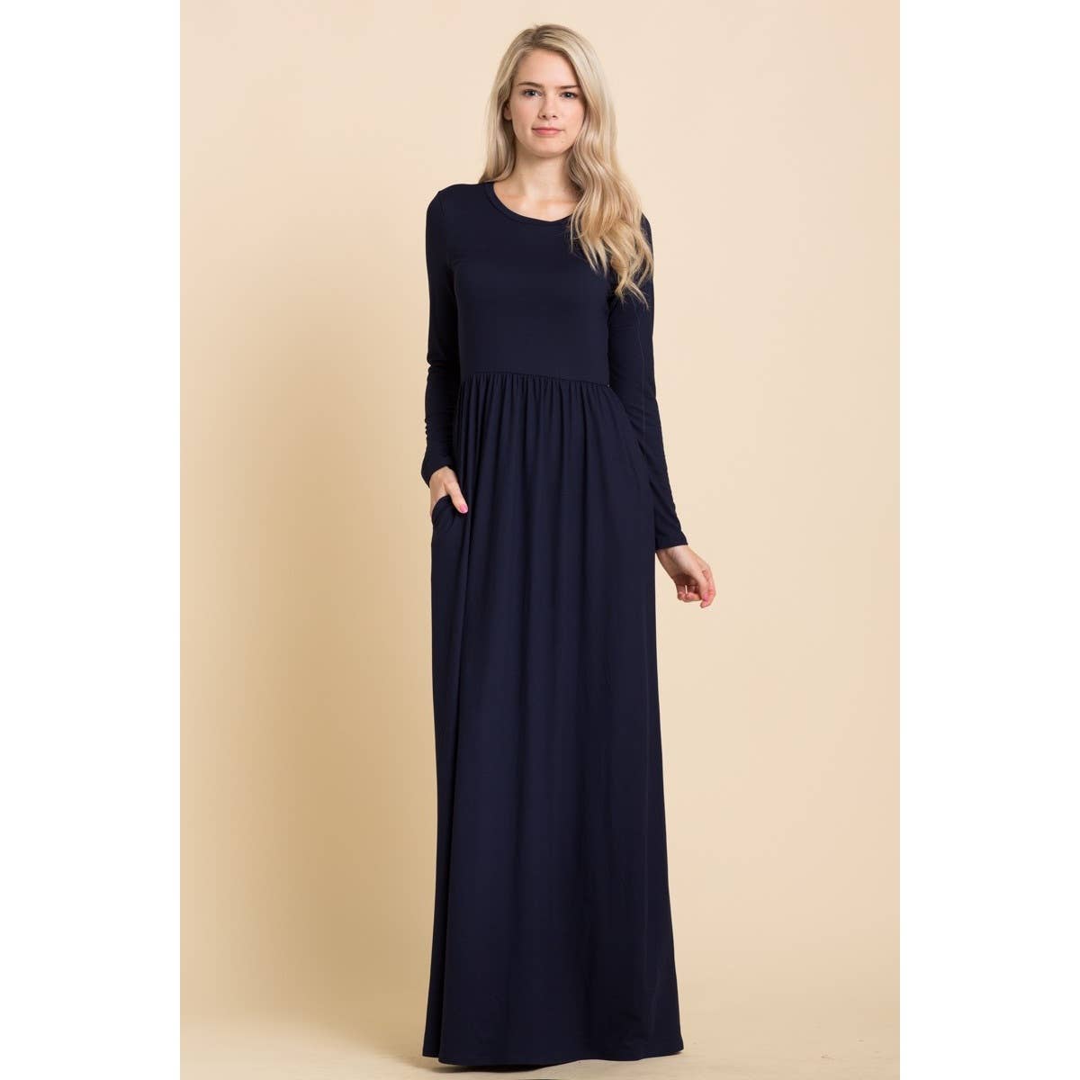 Reborn J - Wholesale Dress - Women's - Basic long sleeve maxi in plus size15