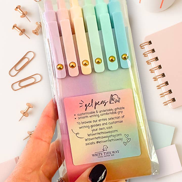 Write This Way - Wholesale Pen - Fine Points™️ 6-Pen Gift Set | Mindfulness & Intention Soft-Touch Gel Pens4