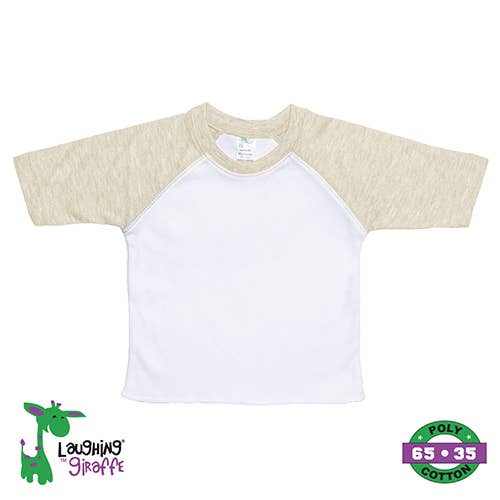 Laughing Giraffe – Engroshandel T-shirt - Baby – Baby Spædbarn Raglan Baseball T-shirt til spædbørn 6-PACK Unisex T-shirt2