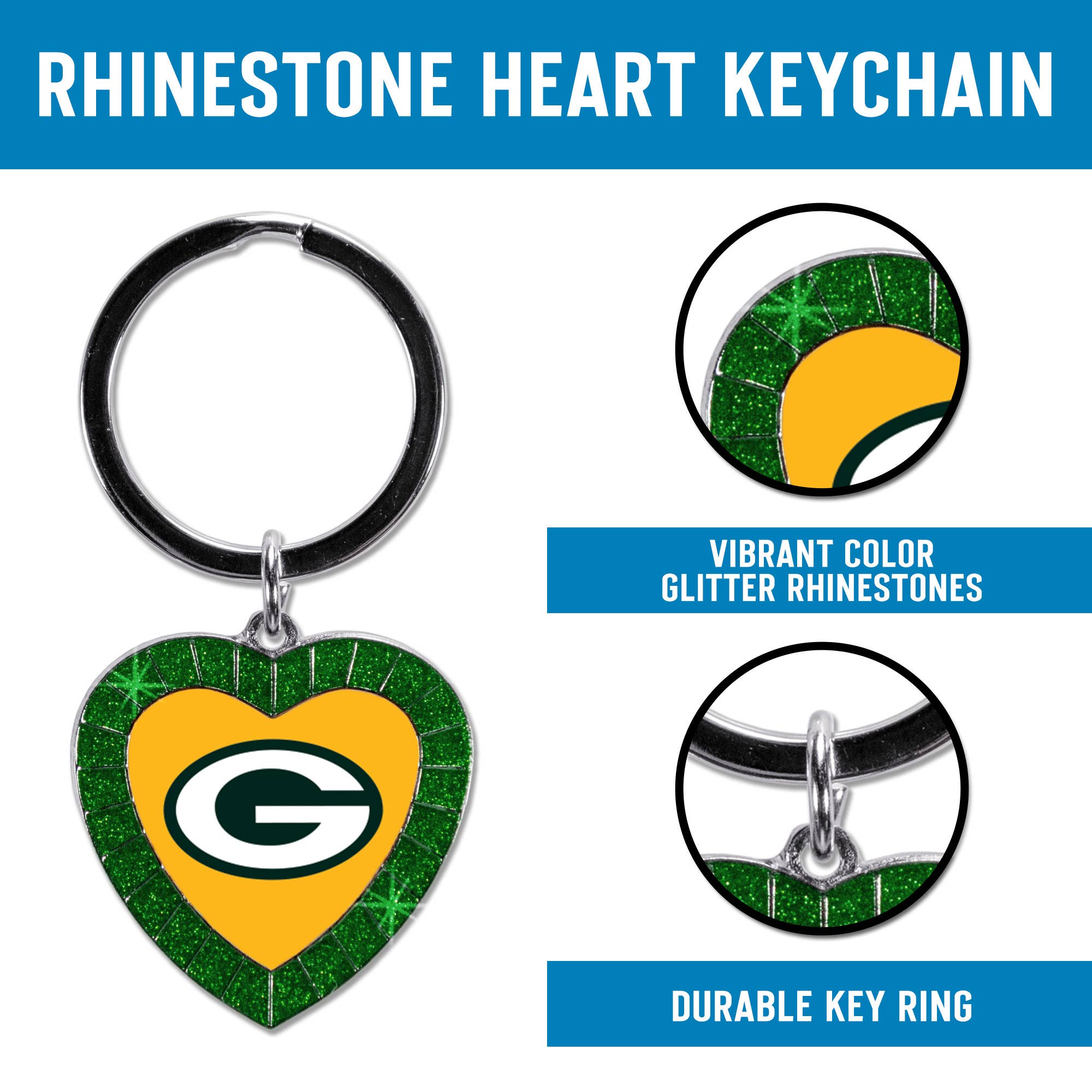 Rico Industries - Wholesale Keychain - Unisex - NCAA  Wisconsin-Stevens Point Pointers   Heart Keychain4
