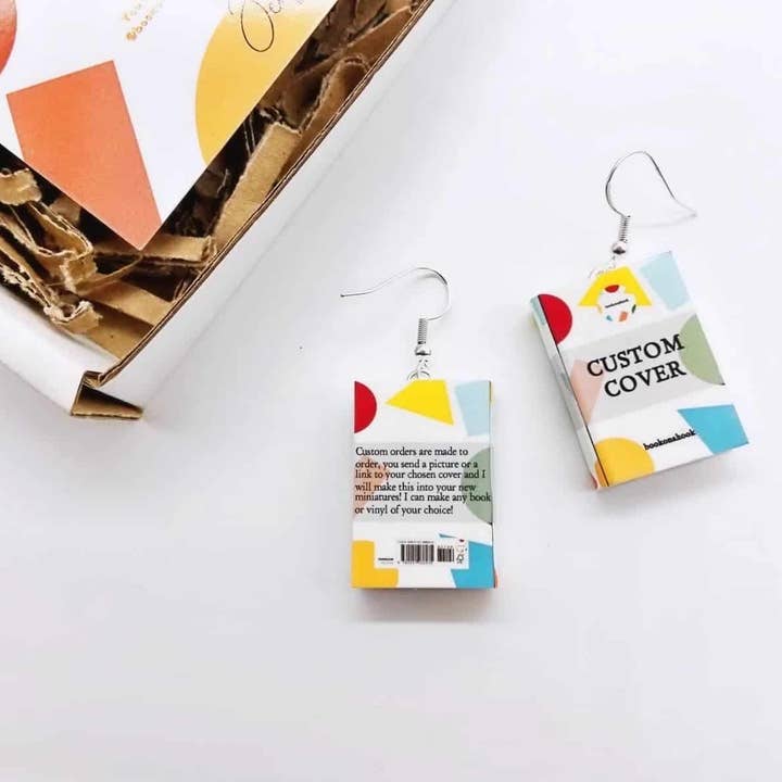 Custom Earrings | Any book or vinyl for wholesale by bookonahookco
