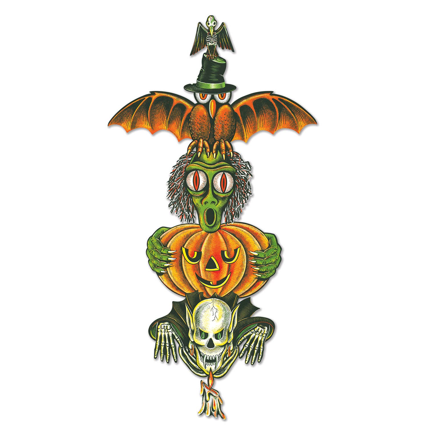 Beistle – Großhandel Ausschnitte – Vintage Halloween Totempfahl-Ausschnitte, 15 cm-71 cm, 6/Stk.3