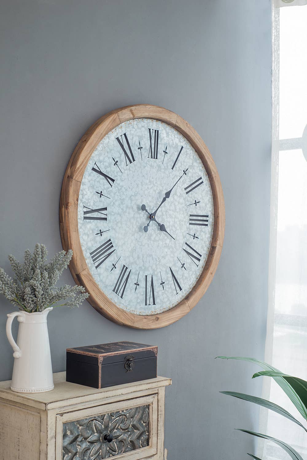 A&B Home Group Inc. - Venta al por mayor Relojes de pared - Reloj de Pared Rústico Kensington de 32,5"6