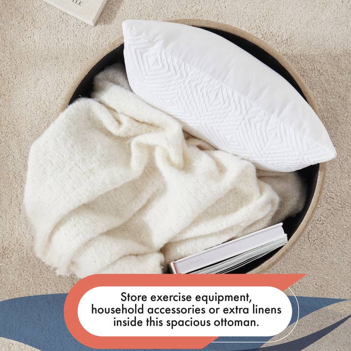 Ornavo Home - Wholesale Ottoman - Donovan Round Tufted Storage Ottoman13