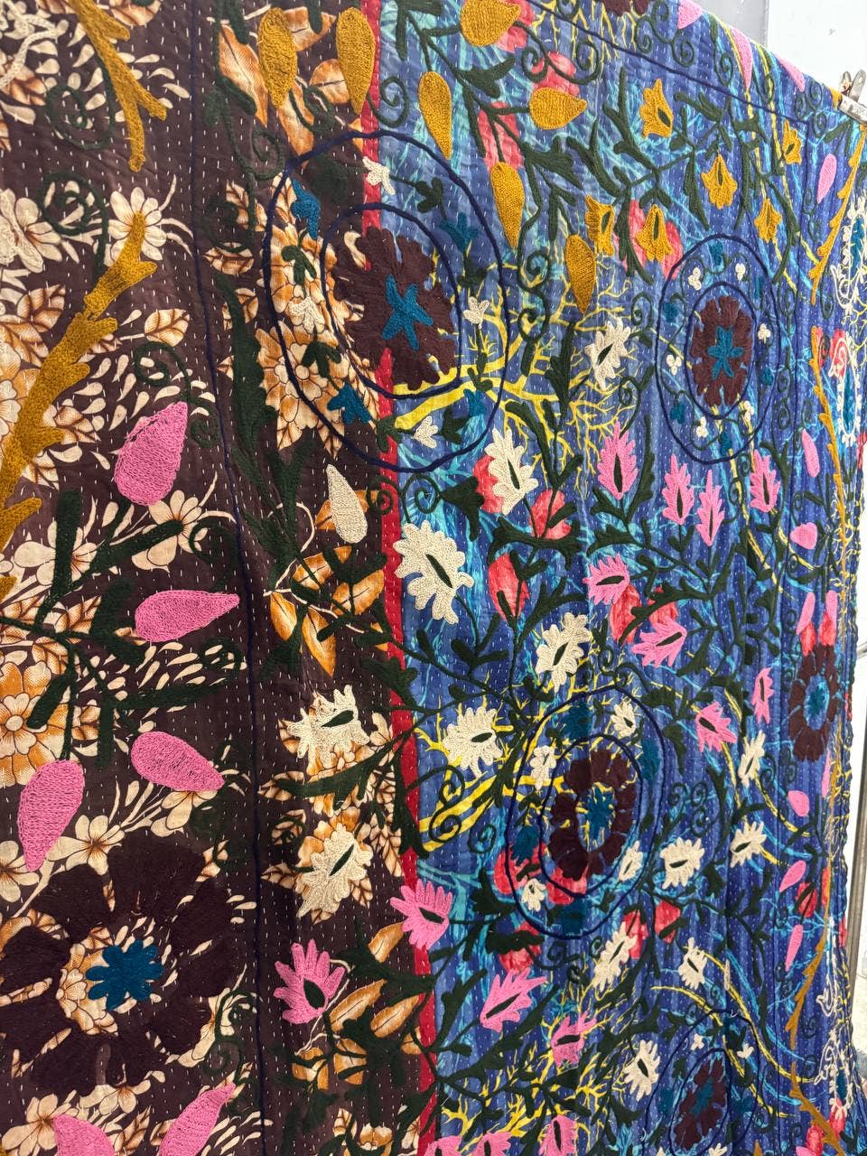 GYPSY STUDIO - Wholesale Quilt - Cotton Kantha Handcrafted Quilt Floral Embroidery Quilts 4