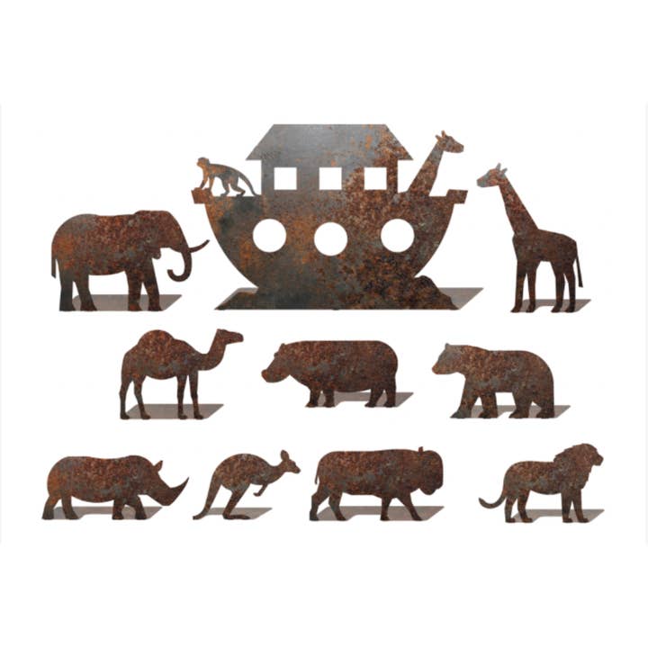 RUSTIC METAL NOAH'S ARK for wholesale by Recherche Furnishings, Inc.