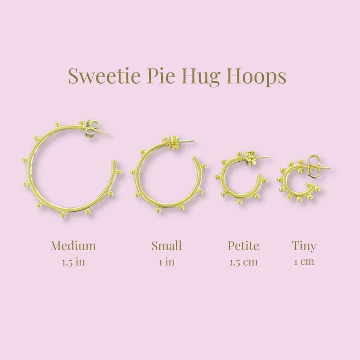 SF BRAND INC - Wholesale Hoop Earrings - Medium Sweetie Pie Hug Hoops