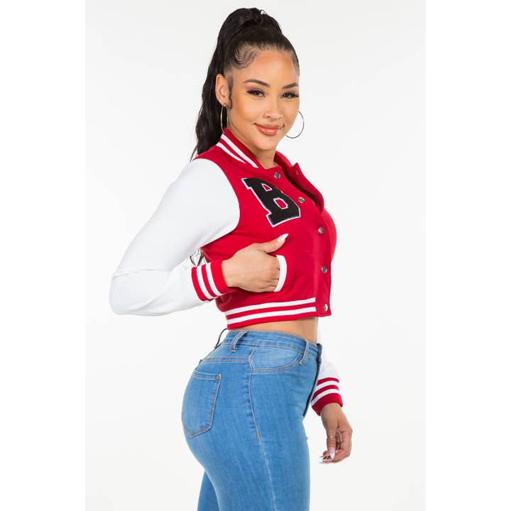 Uptown Apparel - Wholesale Varsity/Baseball Jacket - Women's - JK7057 Varsity Jacket3
