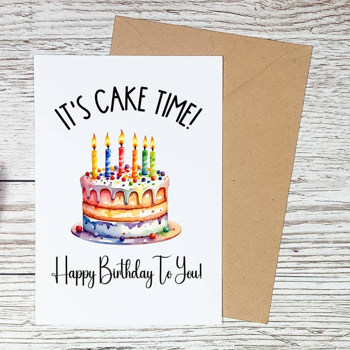 Cartões de Aniversário Engraçados, É Hora do Bolo por atacado de Sorry Not Sorry Co