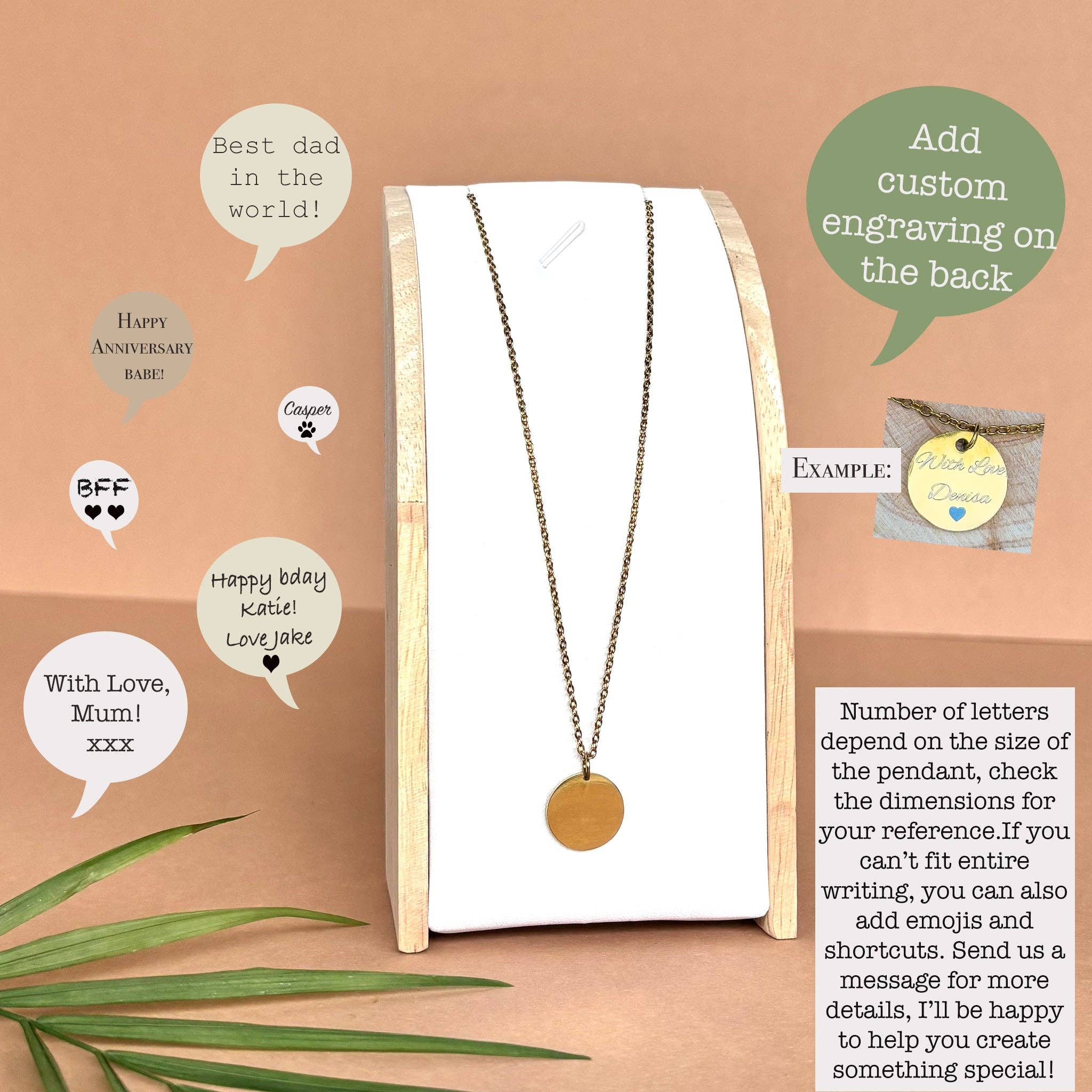 Arthousefern - Wholesale Pendant/Charm Necklace - Norway country outline round necklace- Stainless Steel6