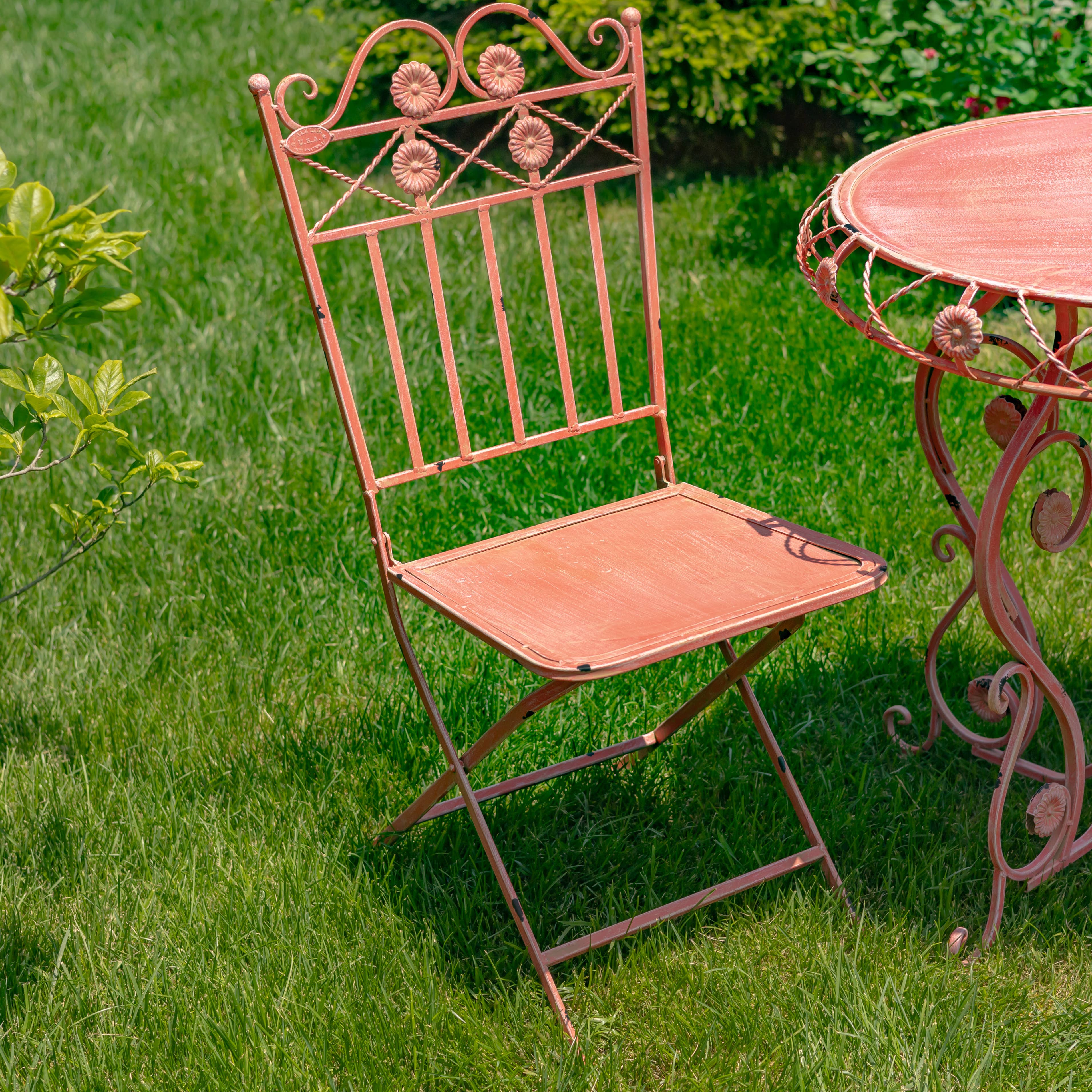 Zaer Ltd. International - Wholesale Patio Set - "Copenhagen 1843" Round Chair and Table- 3PC/ST- 3 Colors5