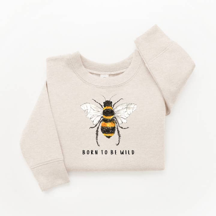 Bee Born to be Wild Sweater voor wholesale door WLDFLWR Studio