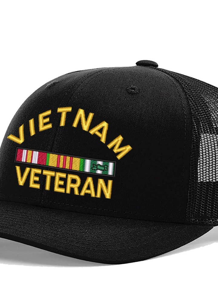 Vietnam Veteran Embroidered Patch Trucker Hat for wholesale by Multi-Vendor Sales