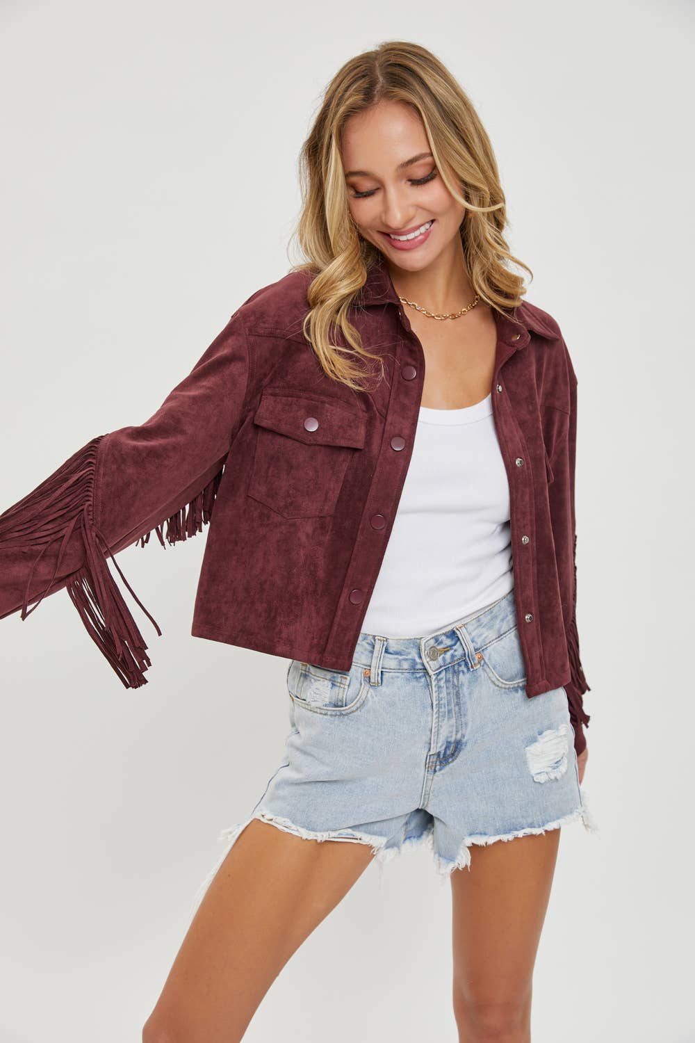 Sweet Lovely by Jen – Großhandel Hemdjacke/Shacket – Damen – Western-inspirierte Wildleder-Shacket71