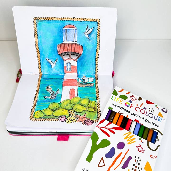 Life of Colour - Wholesale Colored Pencil - Woodless Pastel Pencils - Earth Colours - Set of 126