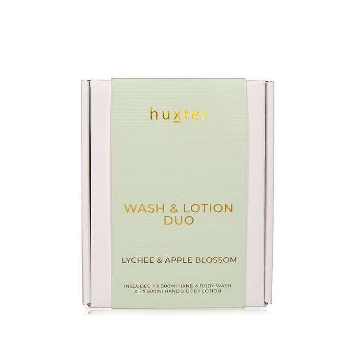 Wash & Lotion Duo - Green - Lychee & Apple Blossom for wholesale by Huxter