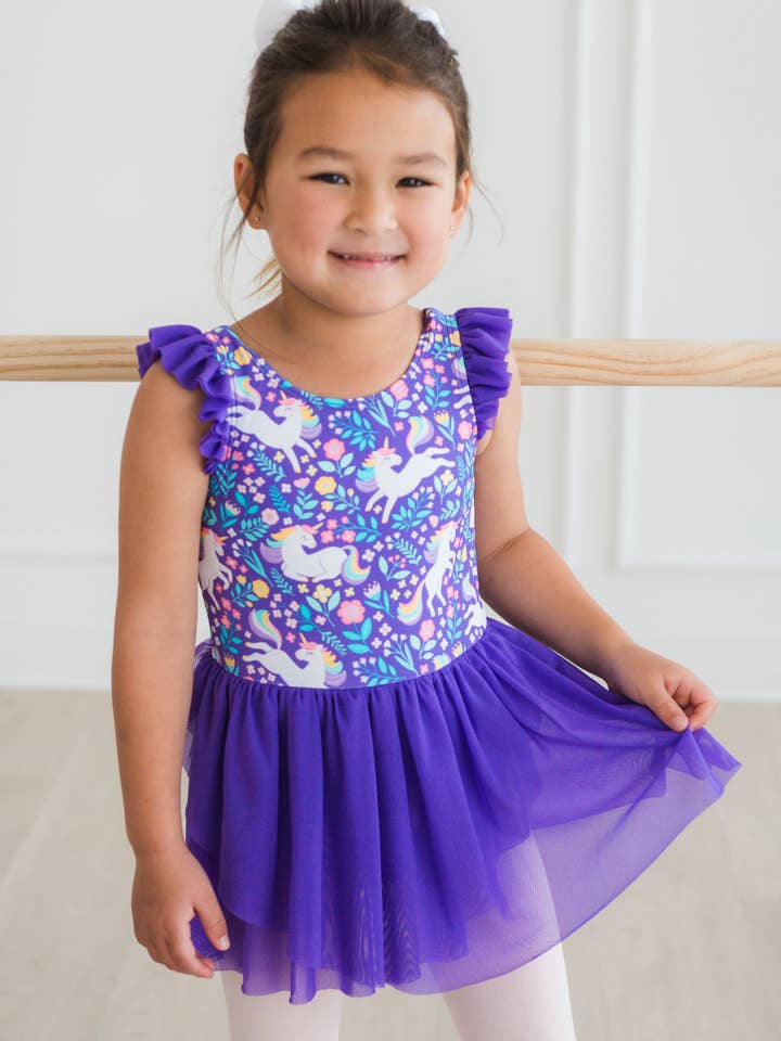 Blue Girls Unicorn Meadow Flutter Sleeve Dance & Gymnastics Leotard
for wholesale on Faire1