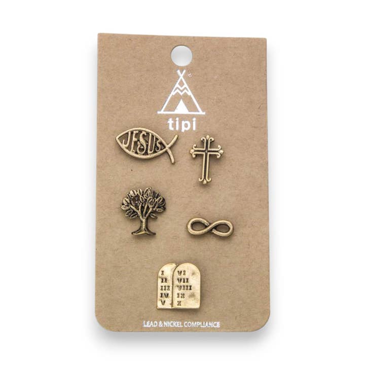 LA Jewelry Plaza - Wholesale Lapel Pin/Button - Mix Gospel Pin Badges Set