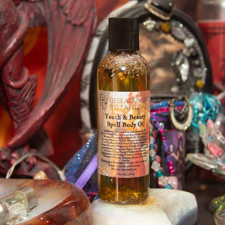 Youth & Beauty Spell Body Oil for wholesale by Belladonnas Botanicals