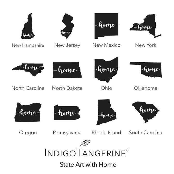 Indigo Tangerine - Wholesale Dishcloth - Home Sweet Home, State Art 2 pk - Custom Swedish Dish Cloth8