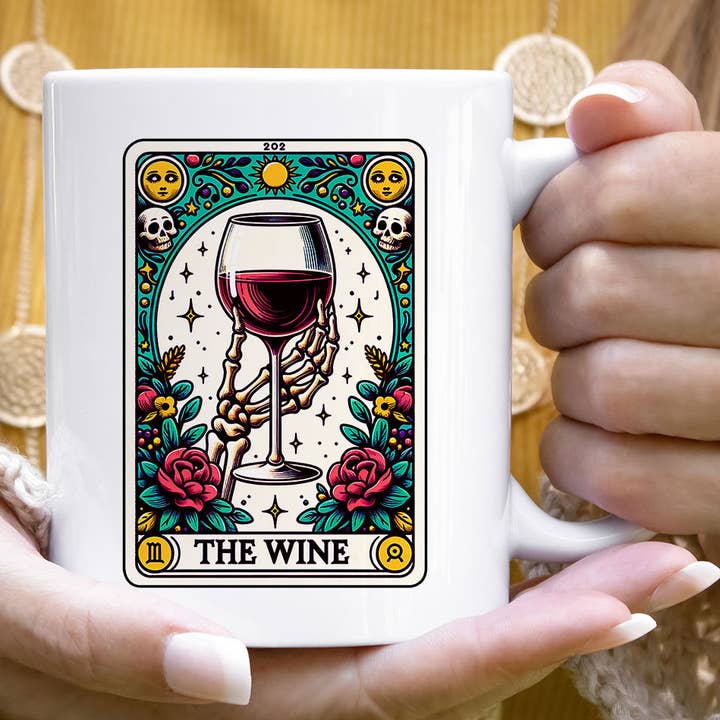 The Wine Tarot - Funny Wine Coffee Mug  for wholesale by House Of Rodan