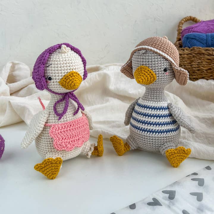 Handmade Crochet Goose, Cute Amigurumi Goose Plushies for wholesale by TOMOPOD LLC