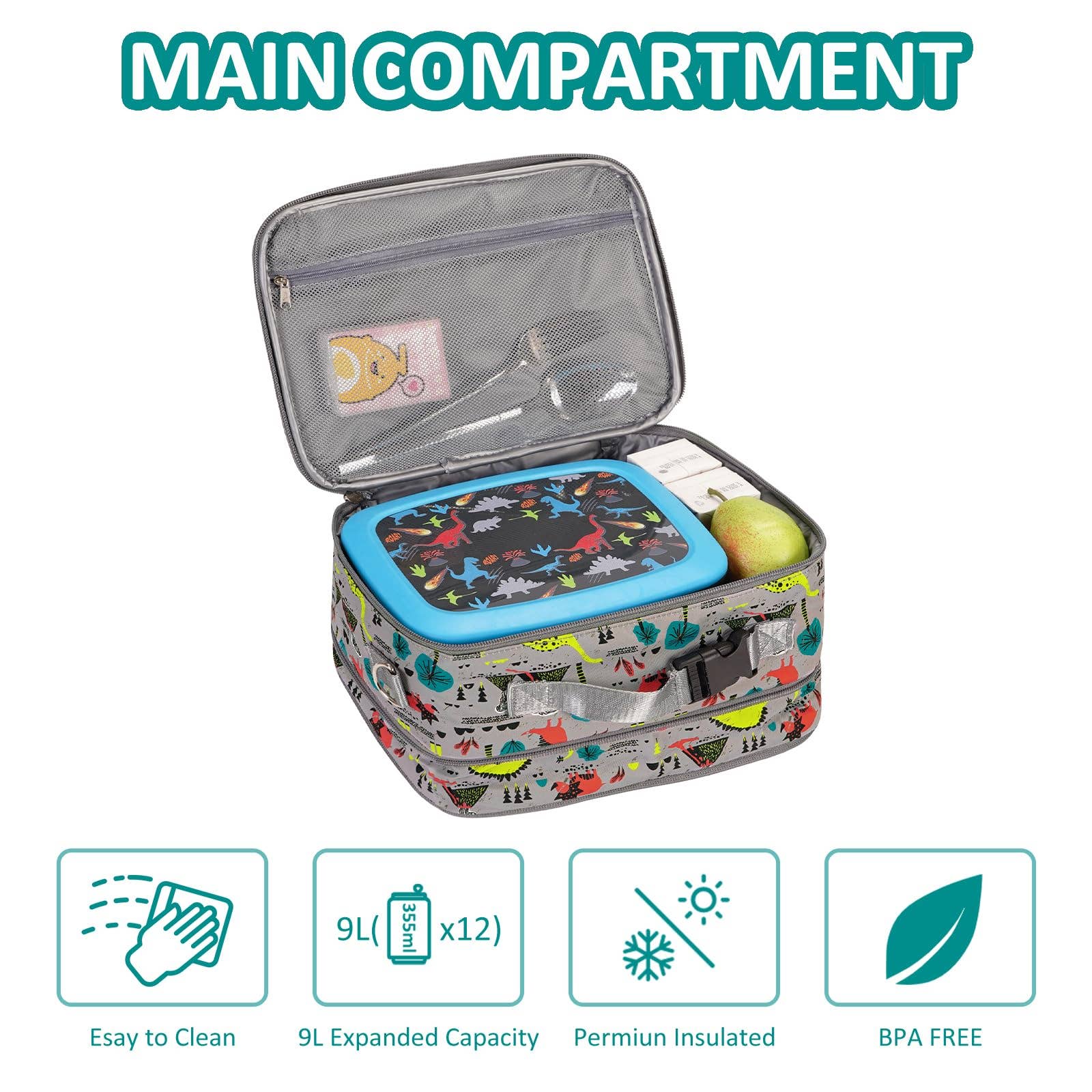 wandf – wholesale Lunch bag/box – Kids – Insulated Lunch Tote Bag Kids Expandable Lunch Box WF704823