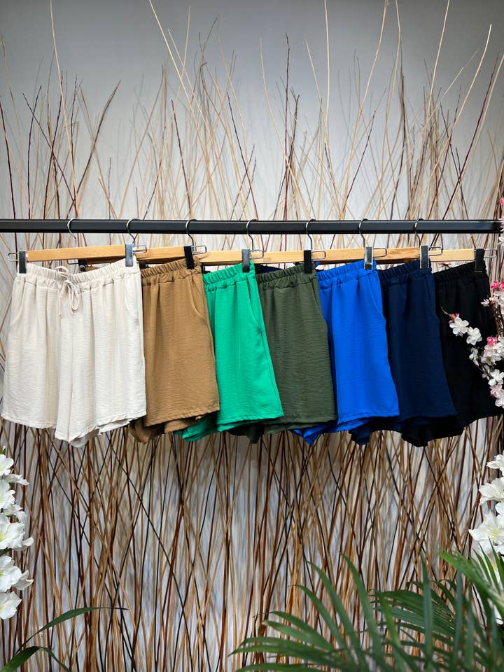 L'Emotion - Wholesale Shorts - Women's - Wide Cut Adjustable Bow Shorts