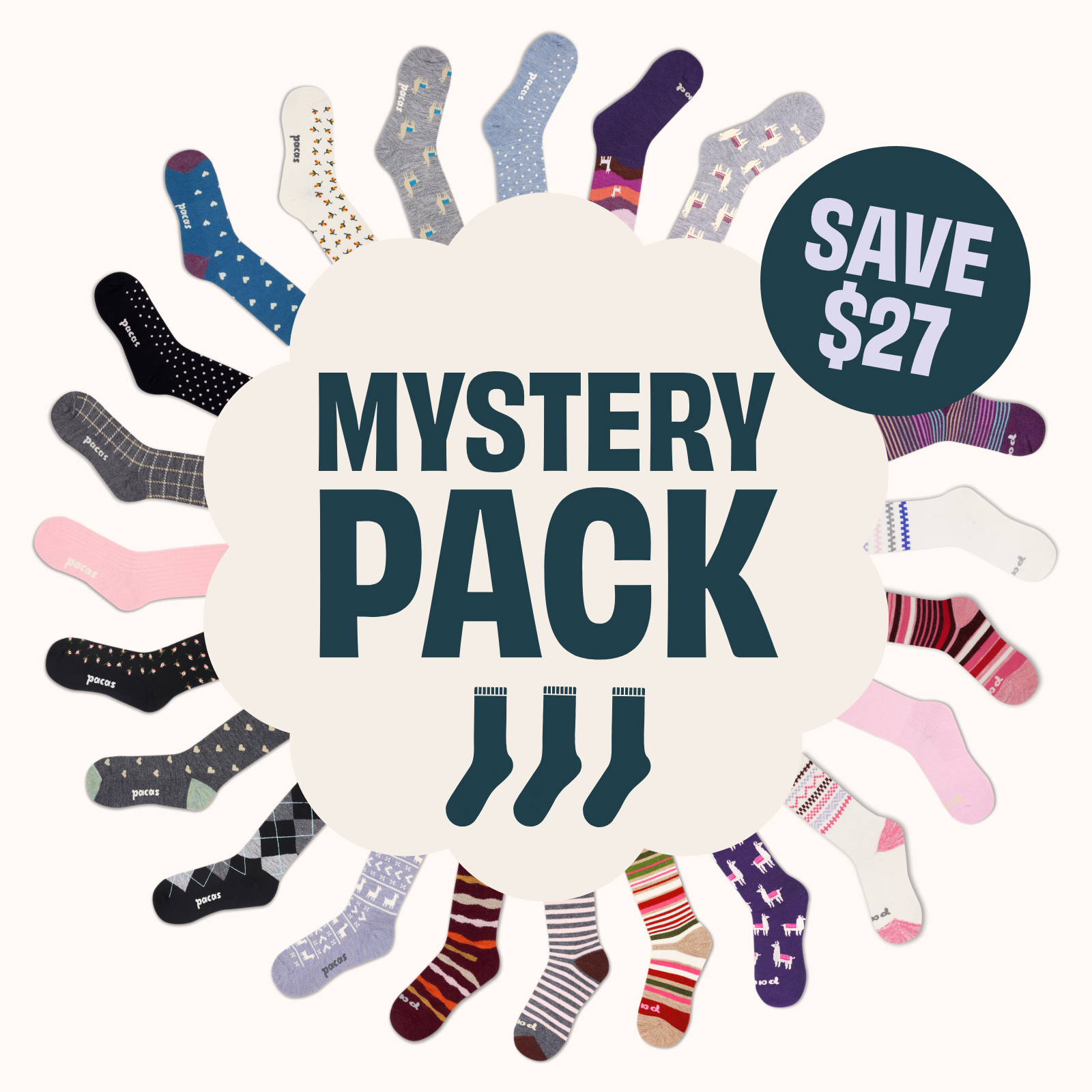Pacas - Wholesale Socks - Women's - 3 Pack - Women's Crew Pacas Socks59